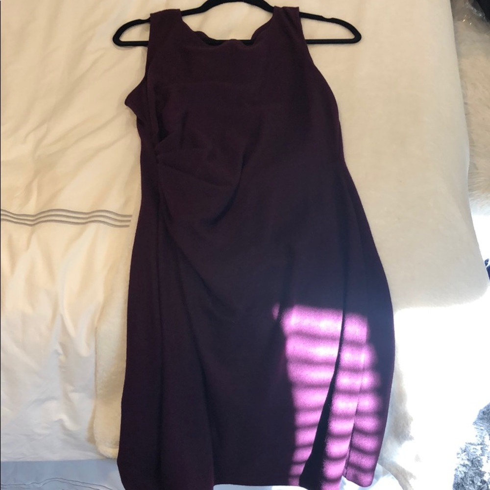 Sleeveless purple dress